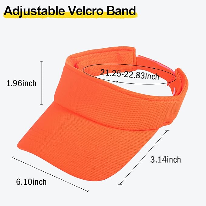 Sun Visor Hat Adjustable Velcro Outdoor Sports Cap for Men Women Adults