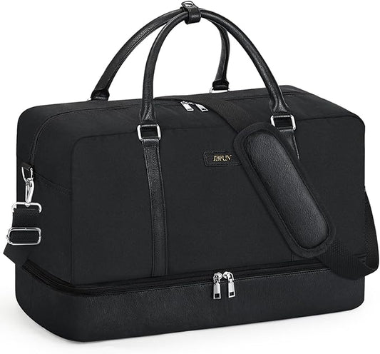IBFUN Weekender Bags for Women, 21" Weekender Travel Bag, Travel Duffle Bag with Shoe Compartment Carry on Overnight Duffel Bag for Weekend Travel Business Trip