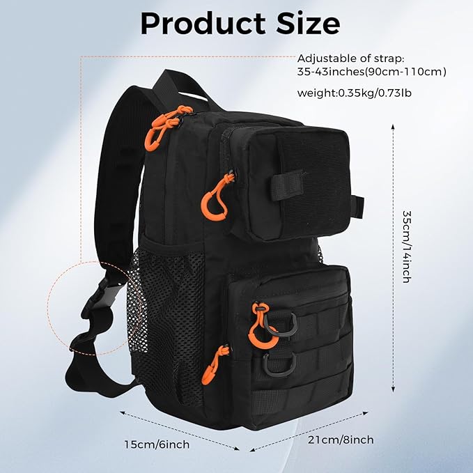 X-PAC Waterproof Fishing Sling Bag — Premium Single-Shoulder Pack with UltraSeal Zipper & Modular Storage Backpack
