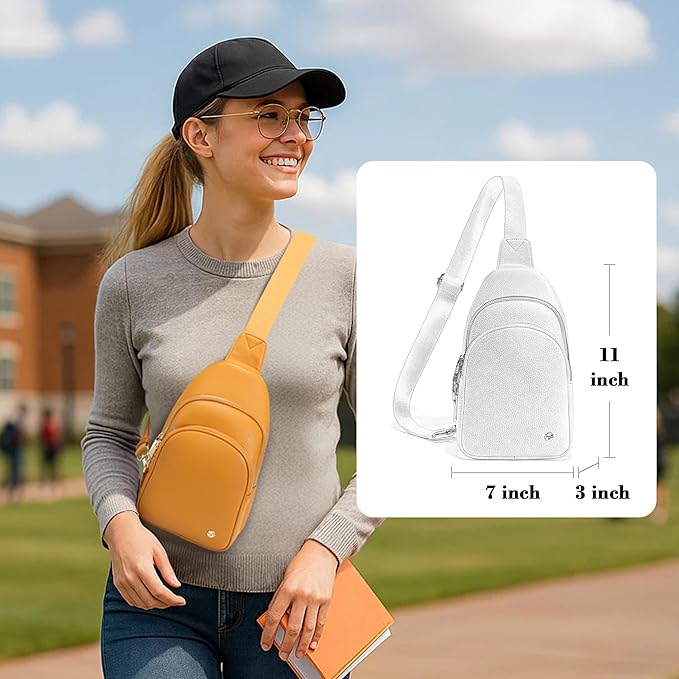 INICAT Crossbody Sling Bags Fanny Packs Valentine's Day Gifts Vegan Leather Travel Vacation Essentials Purses Women