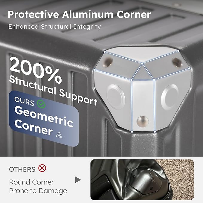 ALPHA CAMP Checked 28 Inch Luggage, Thickened Aluminum Frame Luggage with TSA Spinner Wheels, 3-Layer PC Hard Shell Zipperless Lightweight Travel Suitcase, TypeC USB Charging Port, Cup Holder Grey