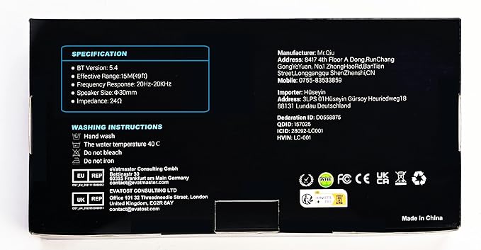 LC-dolida Sleep Headphones, Sleep Mask Bluetooth Wireless Music Eye Mask, Sleeping Headphones for Side Sleepers Sleep Mask with Bluetooth Headphones Ultra-Thin Stereo Speakers Perfect for Sleeping