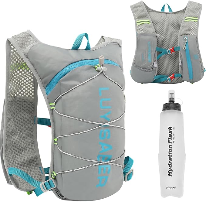 Azarxis Hiking Hydration Pack 5L Running Backpack Daypack Vest with 2L Water Bladder for Women Men Cycling Biking Trail Race