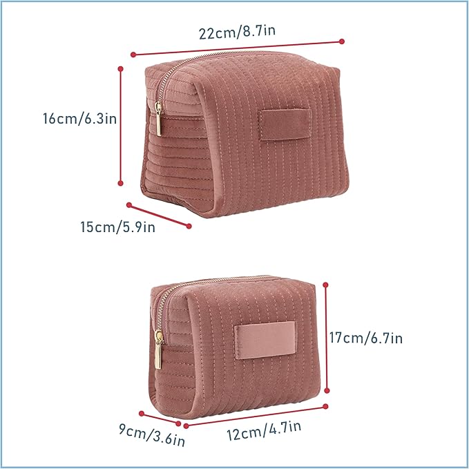 Personalized Makeup Bag with Name, Custom Velvet Cosmetic Bag for Women, Travel Toiletry Bag, Cosmetic Organizer Bag, Makeup Pouch, Bridesmaid Makeup Bag, Bachelorette, Gift for Girl Birthday, Wedding