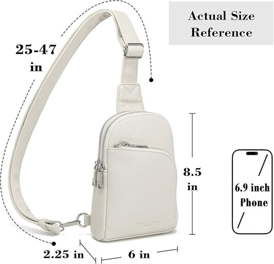 INICAT RFID Blocking Sling Bag Anti Theft Crossbody Bags Women Valentine's Day Gifts Travel Purses Vegan Leather