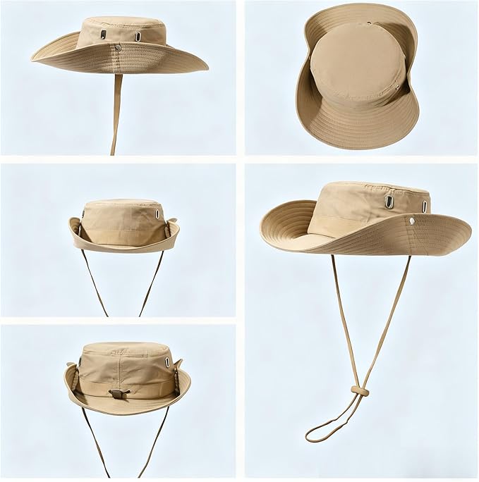 30L Foldable Backpack & Bucket Hat 2 In 1 Combo, Lightweight packable Travel and Fisherman Hat Set, Compact Collapsible Daypack with Sun Hat (Gray)