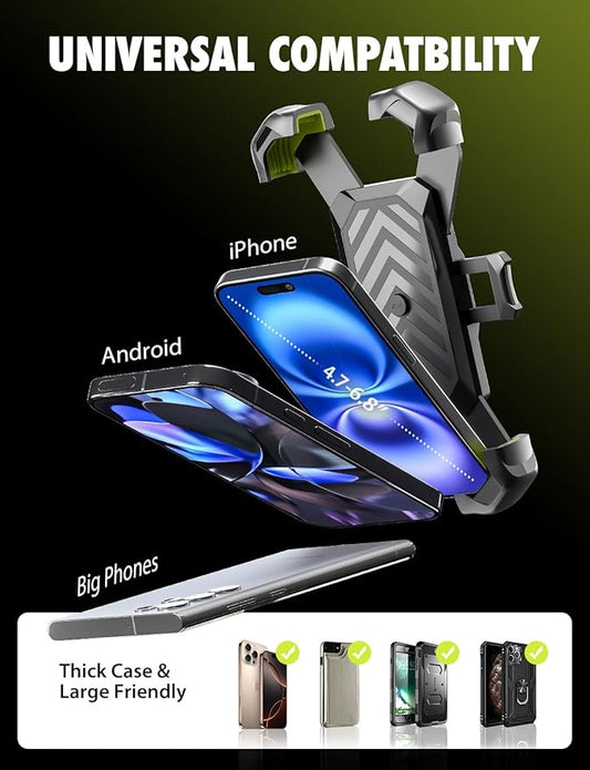 Bracketron X-Lock Heavy Duty Phone Mount for Truck - Phone Holders for Your Car with 12" Extendable Arm Security for Windshield & Dash - Compatible with iPhone & Android