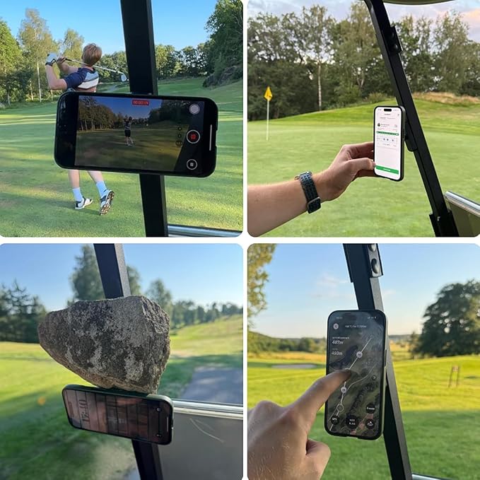 Cart Phone Holder, Phone Caddy, Phone Caddy Try Hills, Hills Golf Magnetic Phone Holder Work with Even The Largest Phones (1pcs)