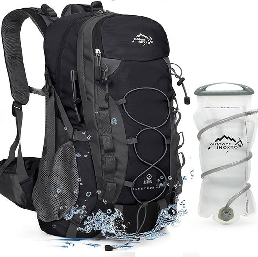 INOXTO lightweight Hiking Backpack 35L/40L Hiking Daypack with Waterproof Rain Cover for Travel Camping Outdoor Men and Women