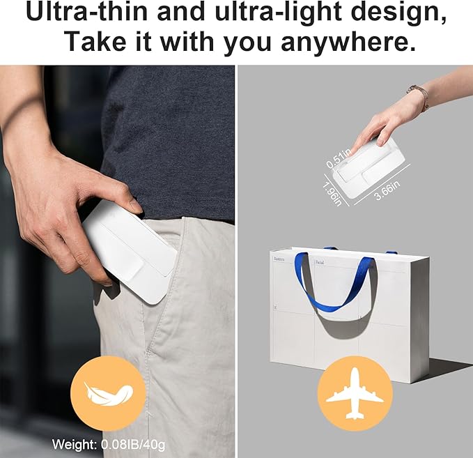 NEWZCLA【2 Pack】Rechargeable Book Light for Reading in Bed,Foldable Clip-On Reading Light,Lightweight 3 Color Amber Eye Care & Stepless Dimming,80H Lasting LED Lamp Gifts for Book Lovers,Travel/2*White