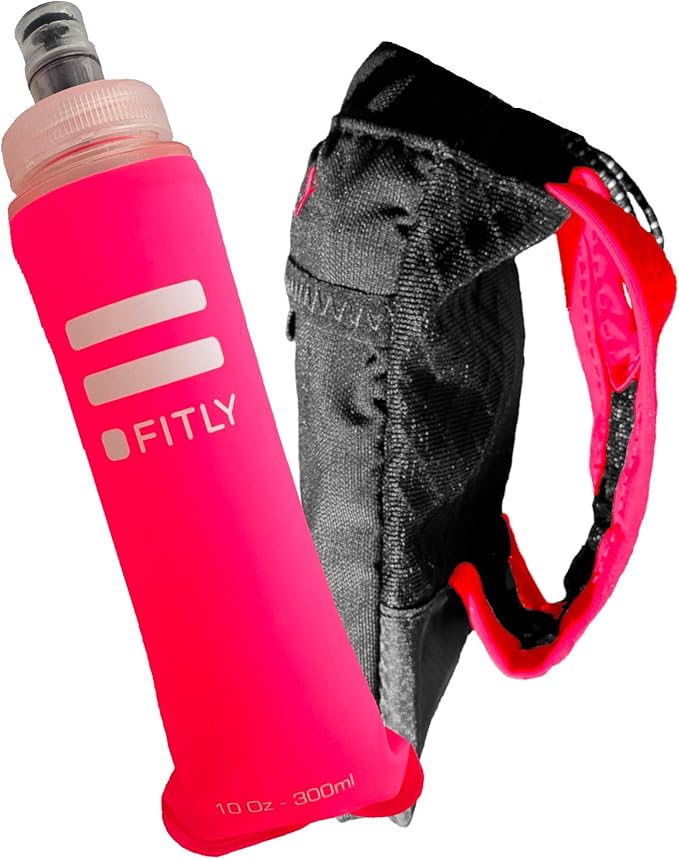 FITLY Soft Flask - Shrink As You Drink Soft Water Bottle for Hydration Pack - Folding Water Bottle Ideal for Running, Hiking, Cycling, Climbing & Rigorous Activity