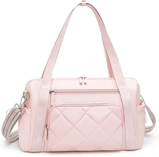 SYTRAH Gym Bag for Women, Duffle Weekender Bags for Travel, Lightweight Weekender Tote with Wet Pocket for Sports, Workout and Dance Pink