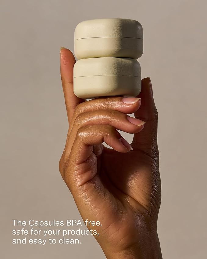 Cadence Travel Containers - Pill Case Set - Magnetic Travel Capsules,Daily Medicine Organizer for Pills, Supplements, & Vitamins - 7 Flex Smalls (0.56oz) for Weekly Pill Organizer - Petal