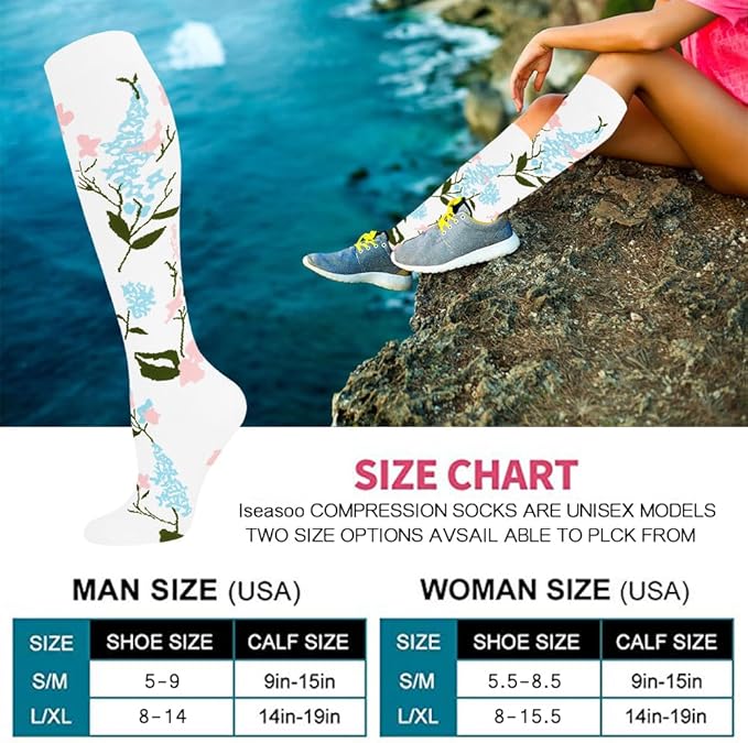 Copper Compression Socks 15-20 mmHg for Men & Women 8 Pairs – Circulation Support for Nurses, Travel, Running, Hiking, Soccer