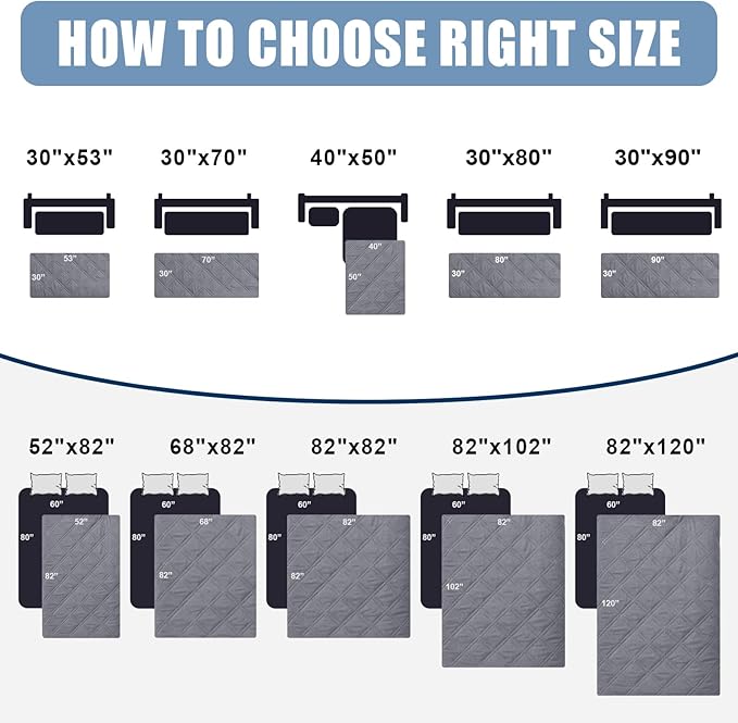 Smiry Waterproof Dog Bed Cover Pet Blanket, Soft Washable Dog Blanket for Furniture Bed Couch Sofa Reversible, Checkered (30"x80", Grey/Light Grey)