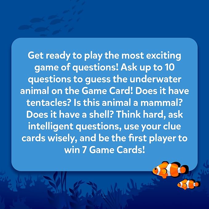 Skillmatics Guess in 10 Underwater Animals, Perfect for Boys, Girls, Kids, and Families Who Love Card Games, Toys, Board Games, Gifts for Ages 8, 9, 10 and Up