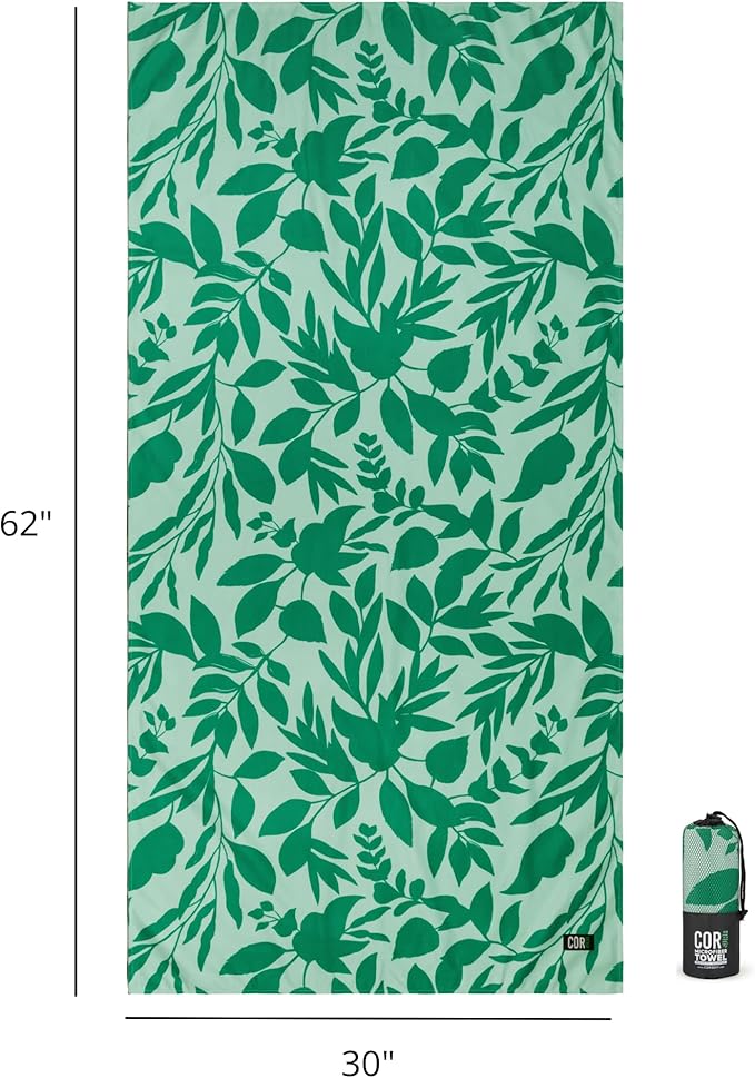 Travel Gift Box Set: Includes COR Surf Premium Toiletry Travel Bag, Compression Packing Cube Set and our Premium Compact and Quick Dry Travel Beach Towel (Kailua)