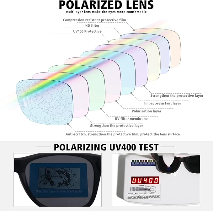 MEETSUN Polarized Sunglasses for Women Men Classic Retro Trendy Driving Sun Glasses UV400 Protection (3 Pack)