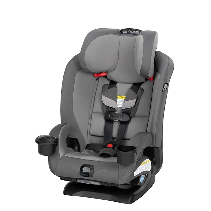 Safety 1st EverSlim 4-in-1 Convertible Car Seat, SecureTech Chest Clip, Ultra-Slim, 4-Mode Infant to Booster, Baby Car Seat, 5-100 lbs, Memory Foam, Office Space