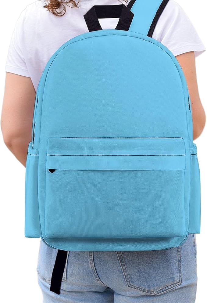 Sky Blue Backpack Adult Travel Daybag for Women Men College Backpack for Vacation Hiking Camping Bag