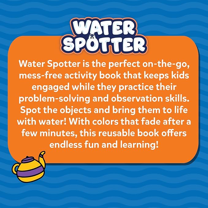 Skillmatics Reusable Search & Find Book - Water Spotter, Mess-Free Learning Activity, Stocking Stuffers, Christmas Fun, Travel Toy, Gifts for Boys & Girls Ages 4, 5, 6, 7, 8