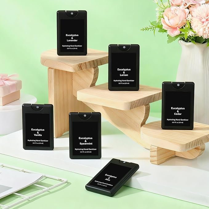 6 Pack Hand Sanitizer Spray Bulk Eucalyptus Travel Size Scented Hand Sanitizer Spray Mini Hydrating for Men Office Cleans Hands Coworker Staff Teacher Pocket Gifts