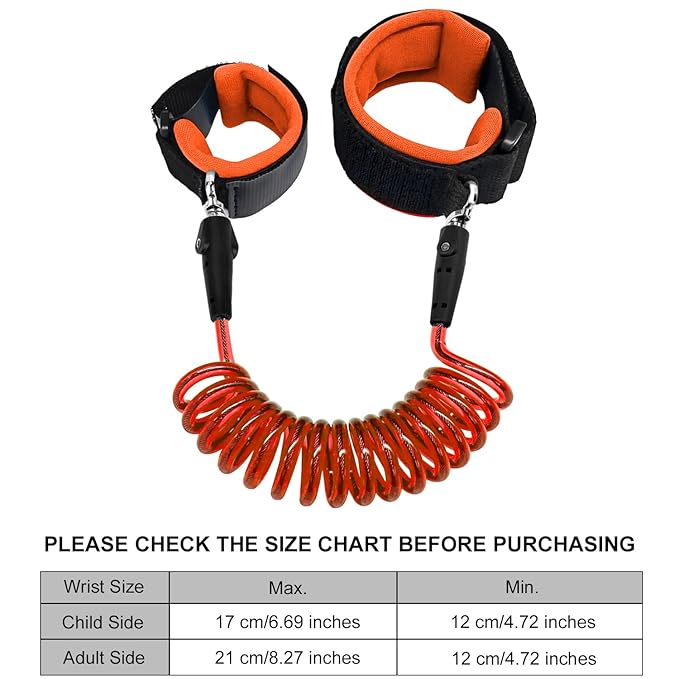 Blisstime Anti Lost Wrist Link Safety Wrist Link for Toddlers, Babies & Kids