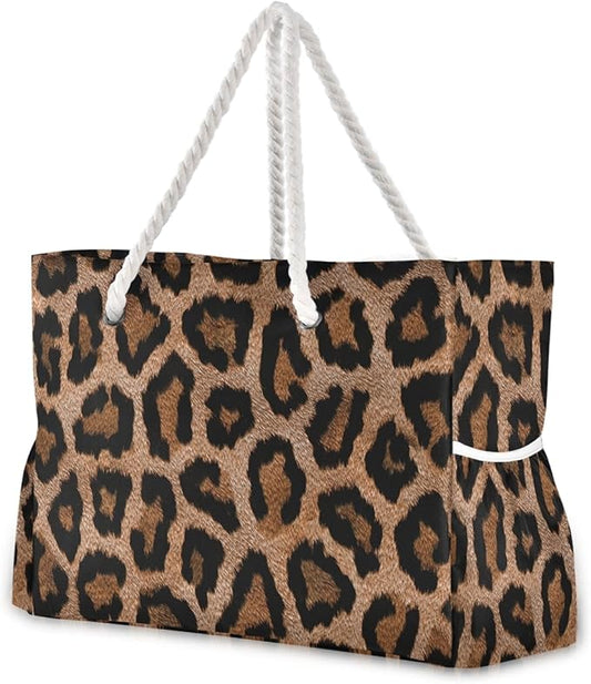 senya Large Beach Shoulder Bags Canvas Tote Water Resistant for Gym Travel Daily