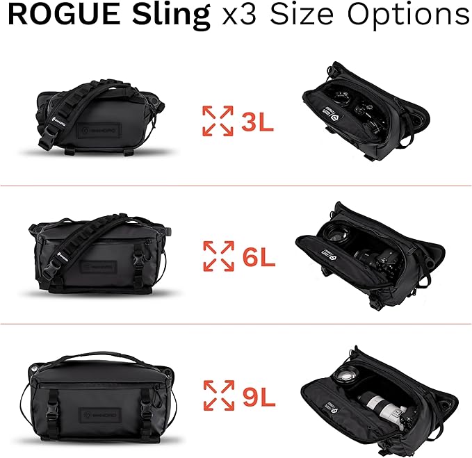 WANDRD ROGUE V1 3L Sling: Compact Camera Sling and Crossbody Bag with Fast Access, 3-Way Carry– Lightweight Everyday Bag Great for Travel, Photography, and Daily Use (Aegean Blue)