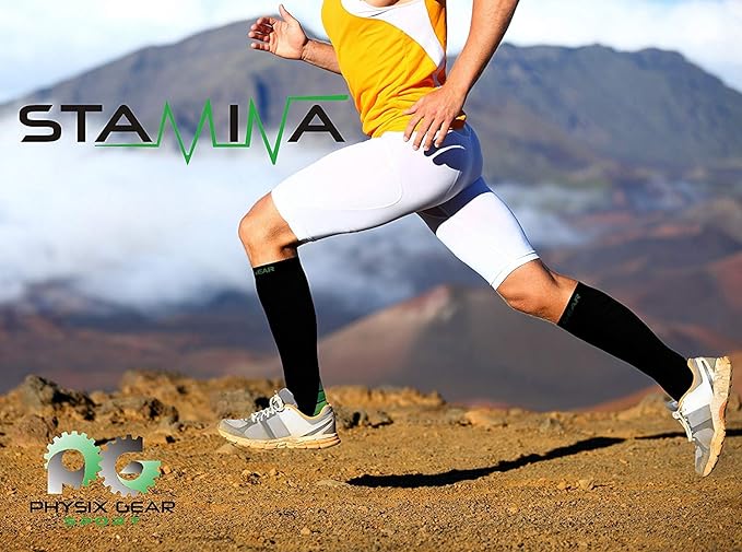 Physix Gear Compression Socks 20-30 mmHg - Men & Women - Running, Nurses, Shin Splints, Flight, Travel