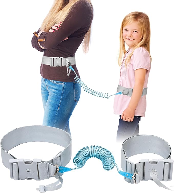 JXM Upgraded Child Waist Harness with Lock for Hands-Free Safety Walking, Adjustable Tether for Outdoor Travel