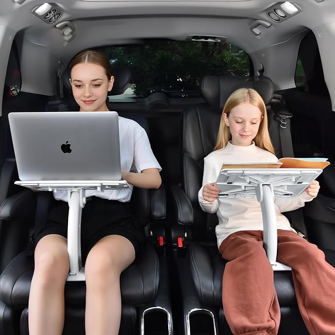 xuenair Car Seat Tray Table for Kids Driver Passenger, Car Desk for Laptop Computer Tablet iPad iPhone Book, Adjustable Portable Laptop Stand for Car Vehicle Camping Travel