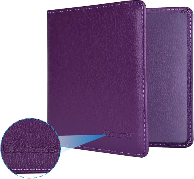 Wisdompro Small Car Registration and Insurance Documents Holder - Premium PU Leather Vehicle Glove Box Paperwork Wallet Case Organizer for ID, Driver's License, Key Contact Information Cards