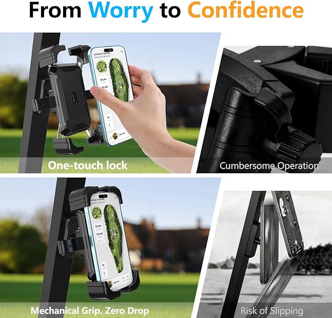 KingofKings Magnetic Golf Cart Phone Holder Mount, Golf Gifts for Golfers Him Men Dad Women Her, 2026 Essential Golf Cart Accessories, Mens Gifts for Birthday Anniversary Valentines Day-360° Rotatable