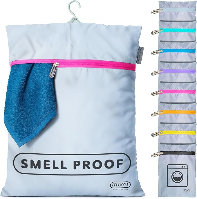 Mesh Laundry Bags for Delicates – MUMI Travel Laundry Bag with Hanger & Pouch | Large Lingerie Wash Bag for Washing Machine, Baby Clothes, Gym & Travel | Odor-Resistant Laundry Mesh Bag (Pink)