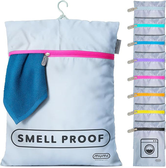 Mesh Laundry Bags for Delicates – MUMI Travel Laundry Bag with Hanger & Pouch | Large Lingerie Wash Bag for Washing Machine, Baby Clothes, Gym & Travel | Odor-Resistant Laundry Mesh Bag (Pink)