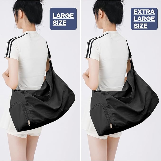 Large Gym Bag with Shoe Compartment, Workout Sport Duffle Bag for Women Travel, Waterproof Shoulder Overnight Bags Lightweight Carry on Tote Bags for Swim, Yoga, Dance