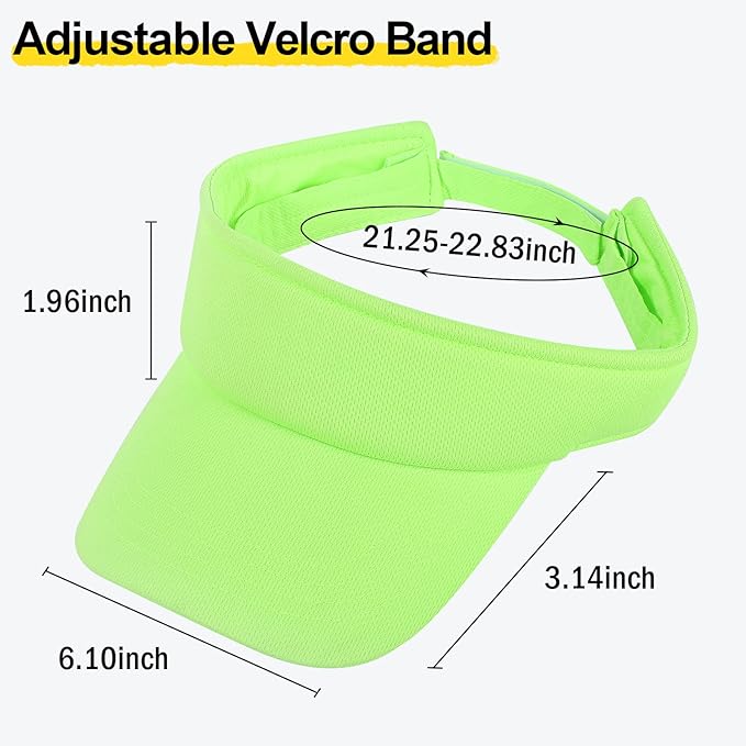 Sun Visor Hat Adjustable Velcro Outdoor Sports Cap for Men Women Adults