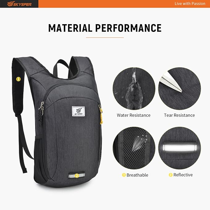 SKYSPER Small Daypack 10L/15L/20L Hiking Backpack Packable Lightweight Travel Day Pack for Women Men