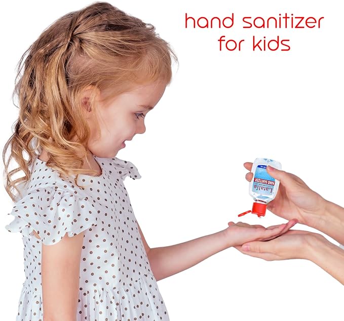 Latalia Mini Hand Sanitizer Travel Size Pack of 12 | 1.85 fl oz with 80% Alcohol Small Hand Sanitizer Bulk For Non-Sticky, Unscented, Gentle & Fresh Hands Anytime