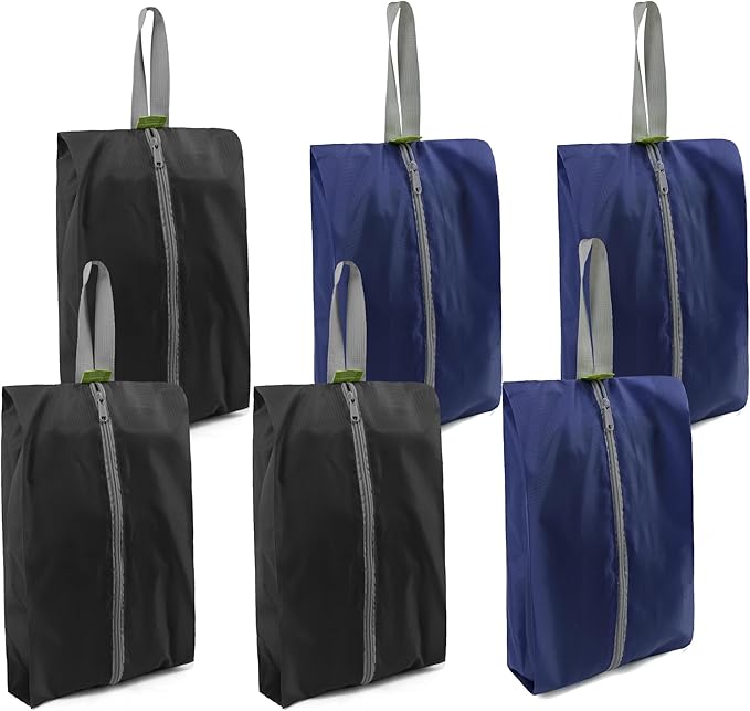 BeeGreen Shoe Organizer Set - 6 Pack Shoe Bags For Travel with Zipper Closure and Handle,Stylish and Portable Nylon Shoe Storage for Men and Women's Travel Gifts and Home Storage