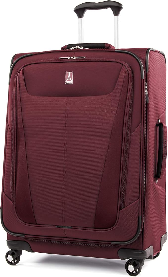 Travelpro Maxlite 5 Softside Expandable 2-Piece Luggage Set — Carry-On and Medium Checked Luggage — Burgundy