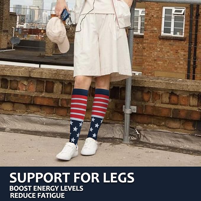 fenglaoda Compression Socks for Women Men 3 Pairs Graduated Compression Support Circulation Socks for Nurses