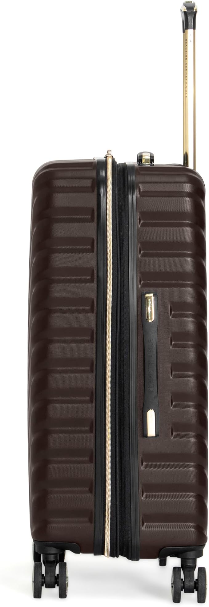 Kenneth Cole REACTION Women's Madison Square Hardside Chevron Expandable Luggage, Chocolate Brown, 24-Inch Checked