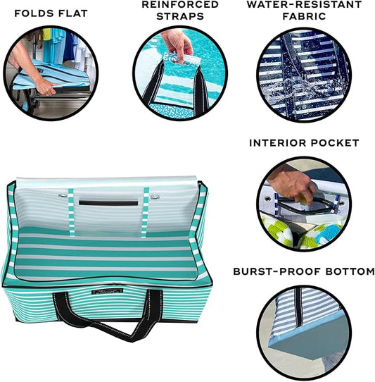 SCOUT 3 Boys Zip Tote X-Large - Durable Lightweight Bag for Beach, Pool, Family Travel, Storage - Water-Resistant, Zips Shut