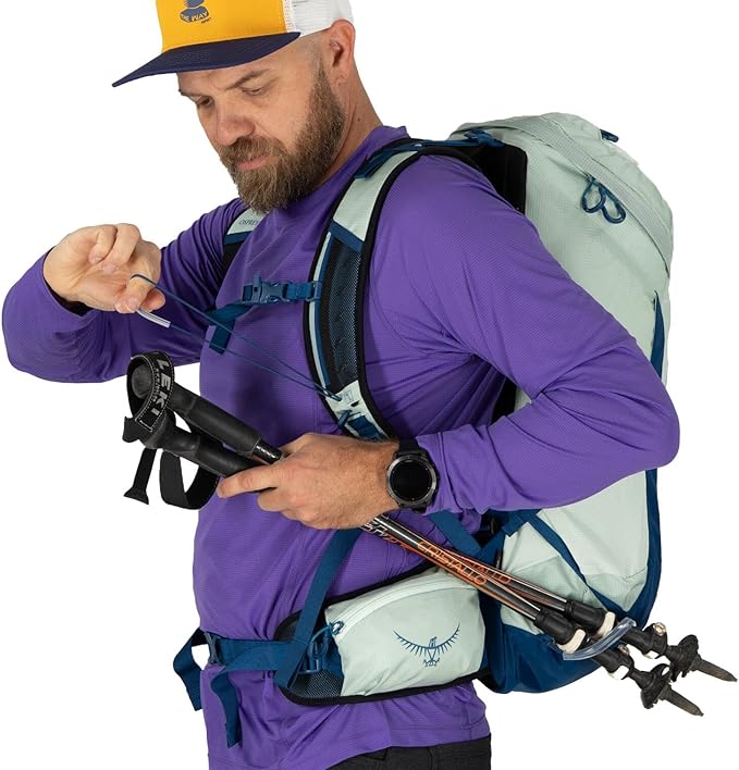 Osprey Talon 26L Men's Lightweight Hiking Backpack - Daypack for Travel & Camping, Scoria Blue/Night Shift