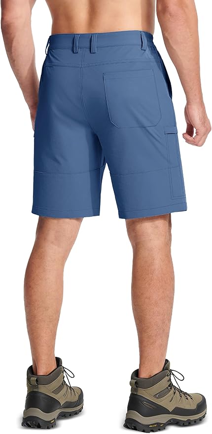 MAGCOMSEN Men's Hiking Cargo Shorts Quick Dry Lightweight 9" Golf Shorts Summer Casual Work Outdoor with 5 Zipper Pockets