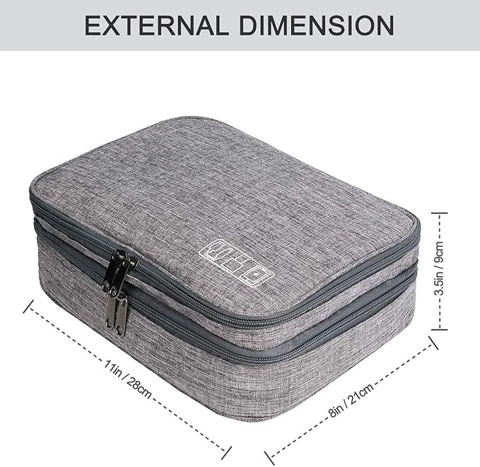 Electronics Organizer, Jelly Comb Electronic Accessories Cable Organizer Bag Waterproof Travel Cable Storage Bag for Charging Cable, Power Bank, iPad