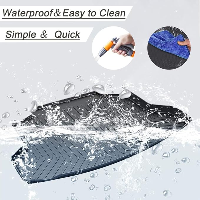 GLE W166 Cargo Mat - All-Weather 3D Custom-Fit Waterproof Compatible with 2015-2019 Benz GLE W166 Non-Slip Durable Odorless TPO High-Raised Edge Trunk Tray Floor Liners