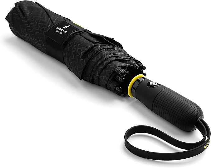 ShedRain Vortex V2 Automatic Compact Folding Windproof Travel Umbrella – Rain & Windproof Vented Double Canopy – Protect from Rain, Sun & Wind - Wind Tunnel Tested to 75 mph